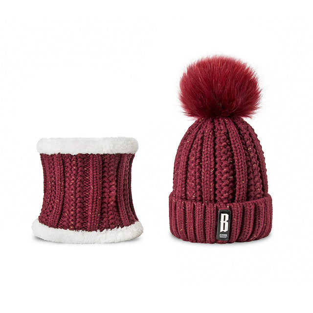 Colorful Warm Pom Poms Hat