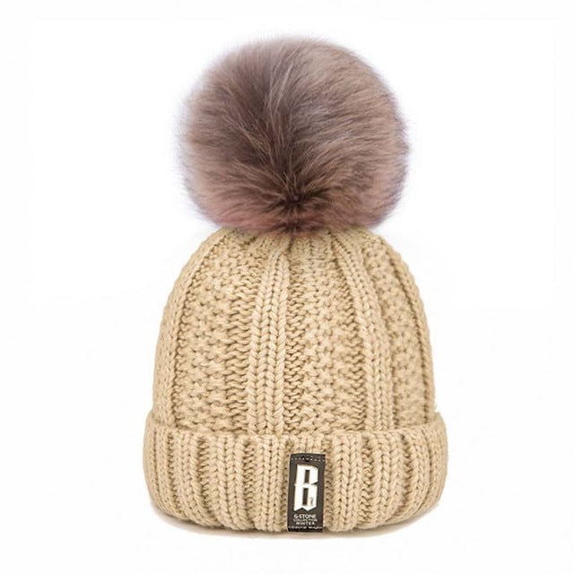 Colorful Warm Pom Poms Hat - Beanies and Skullies